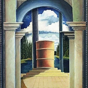 Altar of the Predator (Original oil painting/construction)