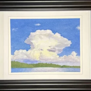Anvil head cloud over Cable Bay. Lake Vermillion, MN (Original Watercolor Painting)